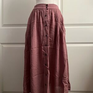 Forever 21 Pink Maxi A-Line Skirt